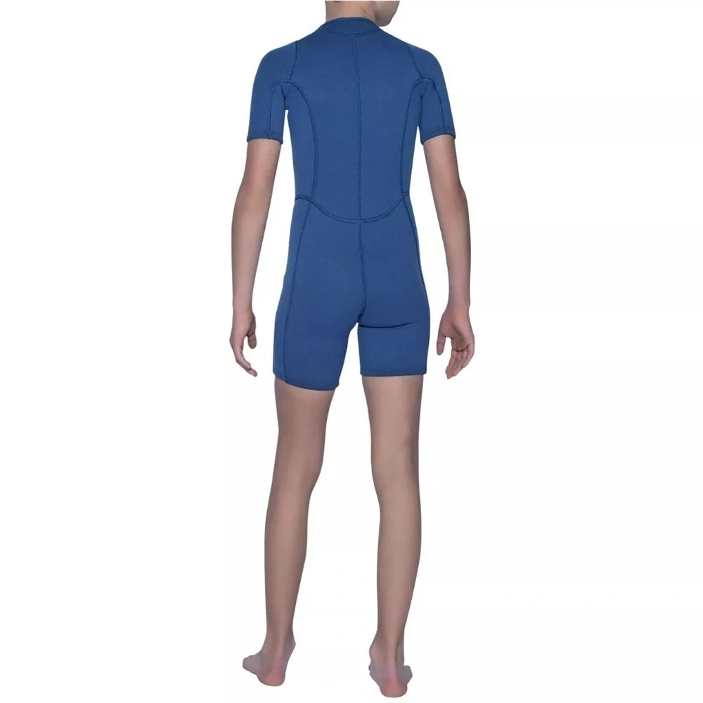 DECATHLON Neoprene Shorty Navy Blue Snorkeling Swim Suit no size approx 12-14